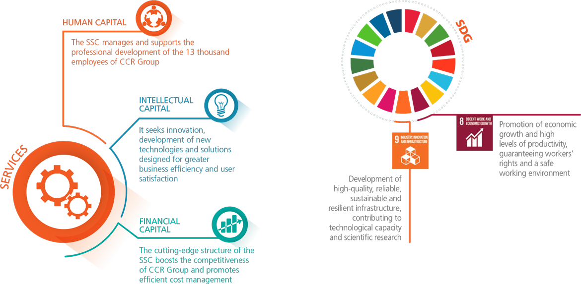 Serviços, Capital Humano, Capital Intelectual, Capital Financeiro, ODS