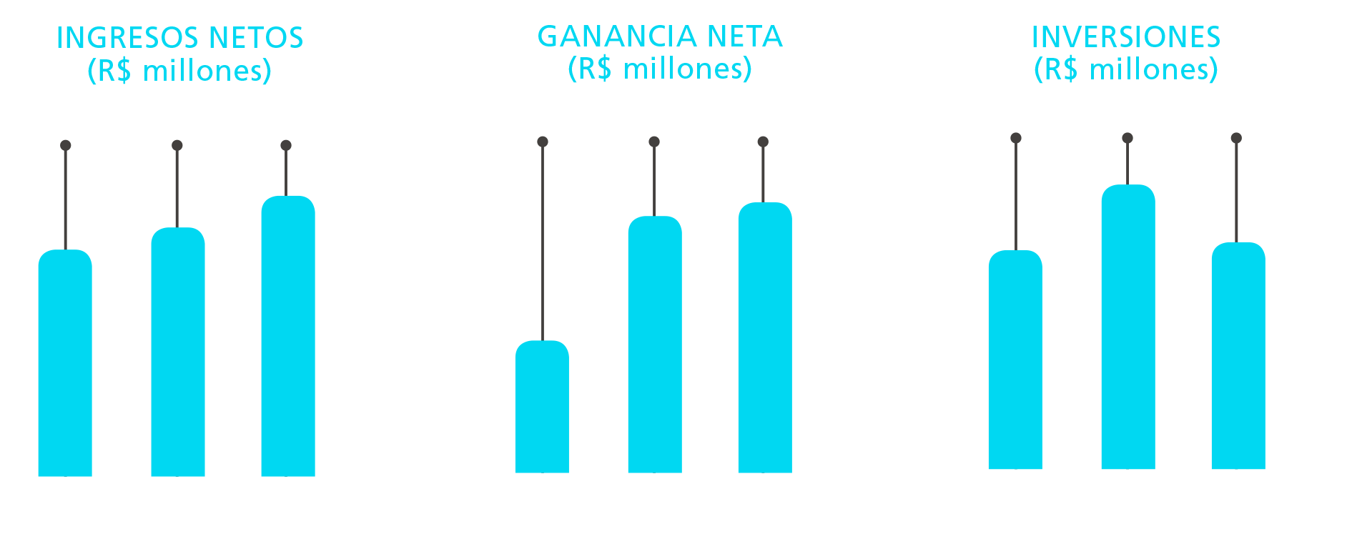RECEITA LÍQUIDA,  LUCRO LÍQUIDO, TOTAL DO ATIVO